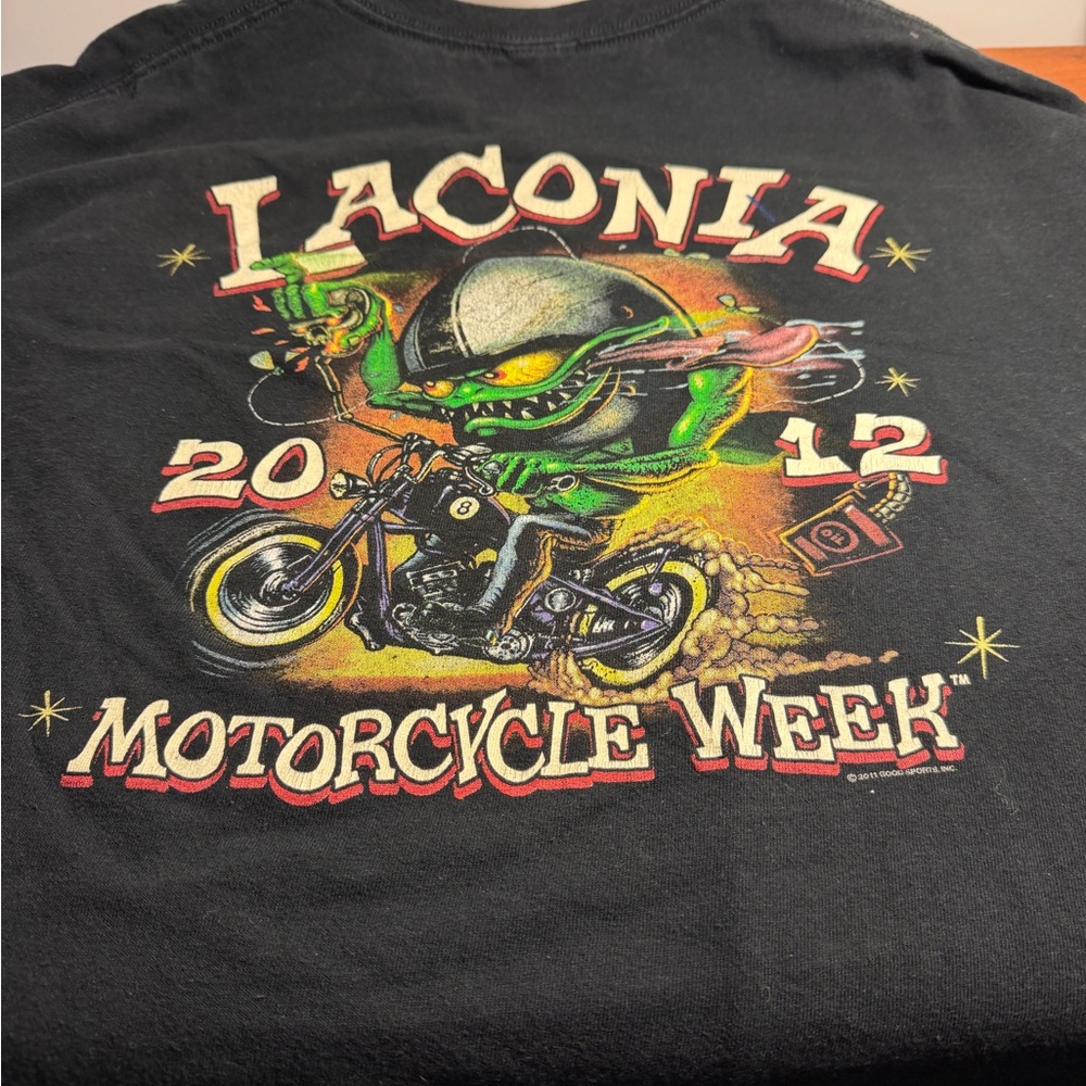 Black 2012 Laconia Motorcycle Week T-Shirt